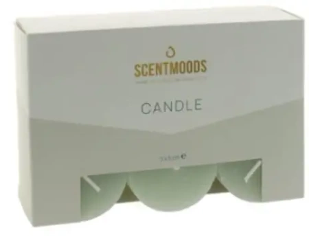 Rustykalna świeca w kolorze Green 5x5cm 6szt - ScentMoods