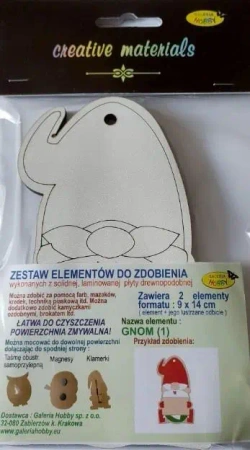 Zestaw do zdobienia ze sklejki Mikołaj - Galeria Hobby