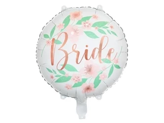 Balon foliowy Bride kwiaty 45cm biały - PartyDeco