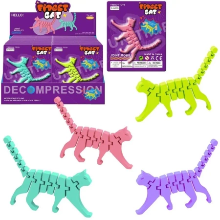 Kot ruchome segmenty 3d fidget 4 kolory - Trifox