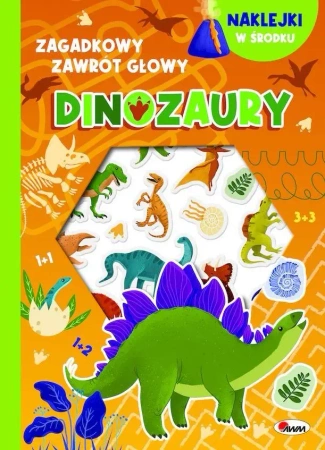Dinozaury - wypukłe naklejki. Zagadkowy zawrót głowy - Elżbieta Korolkiewicz