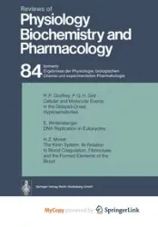 Reviews of Physiology, Biochemistry and Pharmacology - Adrian R. H.