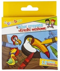 Kredki świecowe 8mm 12 kolorów - Gimboo