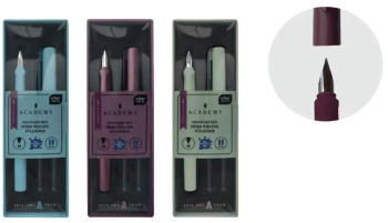 Zestaw pióro wieczne + 2 naboje w etui Academy mix - INTERDRUK