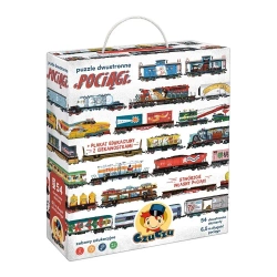 CzuCzu Puzzle dwustronne Pociągi 5+ - Praca Zbiorowa