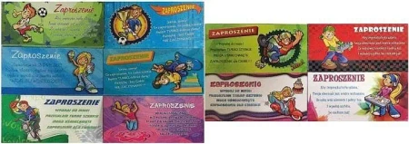 Zaproszenia Young (opakowanie 10 sztuk) Mix wzorów - Stamp