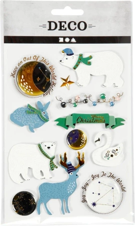 Naklejki 3D Polar 11szt. 1 arkusz edycja limitowana - Happy Color