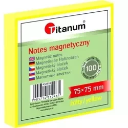Notes elektorstatyczny 75x75mm 100K żółty - Titanum