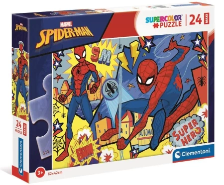Puzzle 24 maxi Super Kolor Spider-Man - Clementoni
