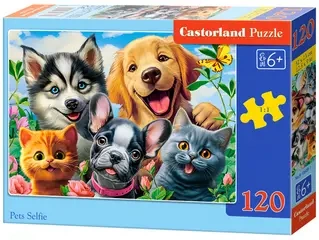 Puzzle 120 Pets Selfie CASTOR - Castorland
