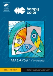 Blok Happy Color malarski Młody Artysta A3 10 arkuszy 200g