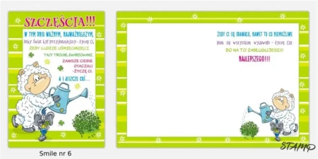 Karnet Smile B6 + koperta wzór nr 06 - Stamp