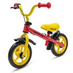 Rowerek biegowy z hamulcem Traveller czerwony - Baby Mix