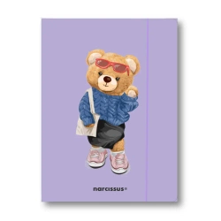 Teczka A4+ z gumką Teddies&Misia - Narcissus