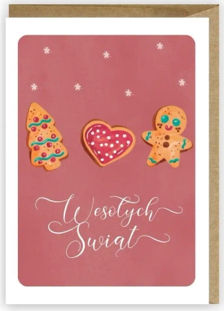 Kartka Boże Narodzenie, eko koperta K078 - Cardie