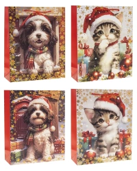 Torebka prezentowa M Boże Narodzenie mix - Rozette