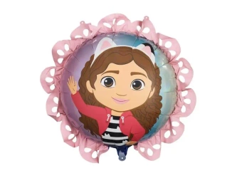 Balon foliowy pastylka Koci Domek Gabi 52x52cm - PartyDeco