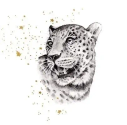 Karnet złocony kwadrat CL3819_BL Gepard - Clear Creations