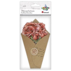 Dekoracje kartonowe Flower Letter róże 9szt - Titanum