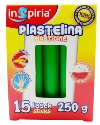 Plastelina zielona 15 lasek 250g - InSpiria