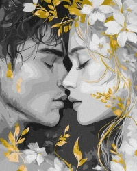 Malowanie po numerach - Spojrzenie ustami 40x50cm - Ideyka