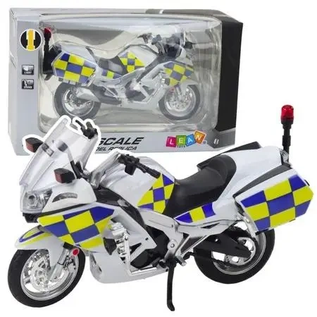 Motocykl policyjny ze światłem i dźwiękiem 1:12 - Leantoys