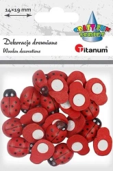 Dekoracje samoprzylepne 3D biedronki 14x19mm 24szt - Titanum