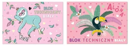 Blok techniczny A4/10K biały dziewczynka - Beniamin