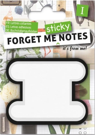 Forget me sticky notes kart samoprzylepne litera I - IF
