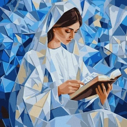 Malowanie po numerach - Cicha lektura 40x40cm - Ideyka