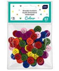 Guziki kolorowe 62szt - INTERDRUK