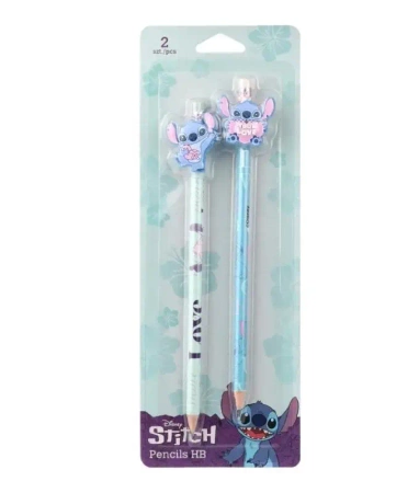 Ołówki z gumową nakładką Disney Fashion Stitch wzór 1 blister 2 szt. - PATIO