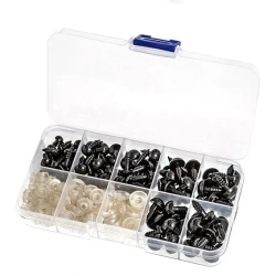 Bezpieczne oczka z zabezpieczeniem 100szt mix - Dalprint dpCraft