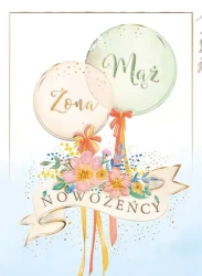 Karnet A5 Ślub Balony - Henry