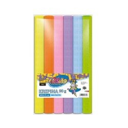 Krepina mini 50x150cm 90g 6 kolorów pastel - Alfa Pastello