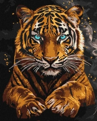 Malowanie po numerach - Dziki tygrys 40x50cm - Ideyka
