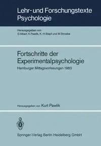 Fortschritte der Experimentalpsychologie - Pawlik Kurt