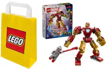 LEGO SUPER HEROES 76307 MECH IRON MANA KONTRA ULTRON + TORBA PAPIEROWA