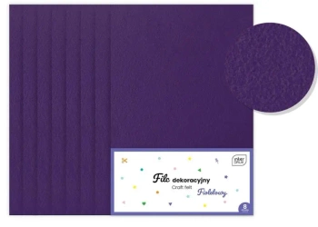 Filc dekoracyjny fioletowy 8szt - INTERDRUK