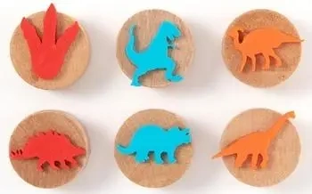 Stemple drewniane dinozaury 6szt - ChildGen