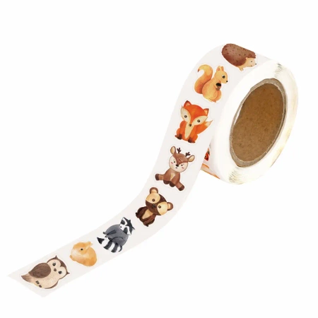 Naklejki motywacyjne 2,5cm - leśne 500szt - Dalprint dpCraft