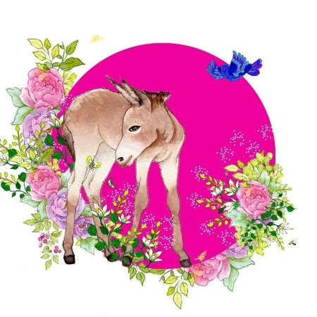 Karnet Swarovski kwadrat CL2003 Osioł - Clear Creations