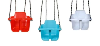 Huśtawka dziecięca ze sznurkami mix - Plasto