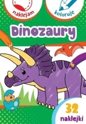 Dinozaury. Naklejam i koloruję - Anna Wiśniewska, Aleksander Małecki