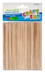 Ozdoba dekoracyjna drewniane patyczki 60el - Craft with Fun