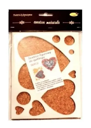 Szablon figurowy do quillingu serce 14.5x19cm - Galeria Hobby