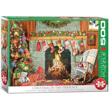 Puzzle 500 Christmas by the Fireplace 6500-5502 - Eurographics