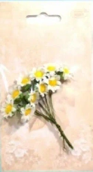 Kwiatki papierowe stokrotki wiązka 10szt - Galeria Hobby