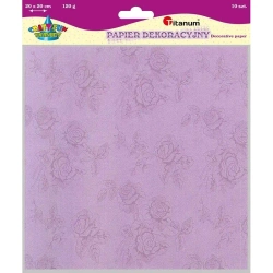 Papier dekoracyjny tłoczony róże mix 10szt - Titanum