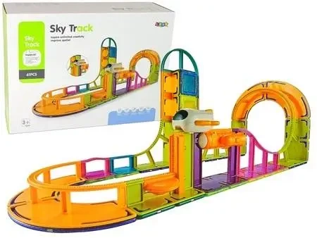 Klocki magnetyczne podniebny tor 61el - Leantoys